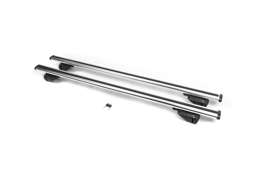 Mitsubishi Outlander 2006–2012 OEM šķērssijas uz oriģinālajiem jumta reliņiem (2 gab., pelēkas) Image