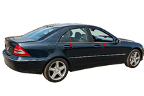 Mercedes C-class W203 2000–2007 Logu apmale (nerūsējošais tērauds) 4 gab., sedans, Carmos – turku tērauds foto 1