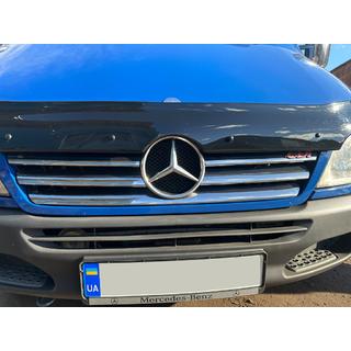 Platas radiatora restes uzlikas (2002-2006, 6 daļas, nerūsējošais tērauds) Mercedes Sprinter W901/902/903/904/905 1995–2006 foto 2